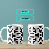 Kruiswoordpuzzel aangepaste Mok