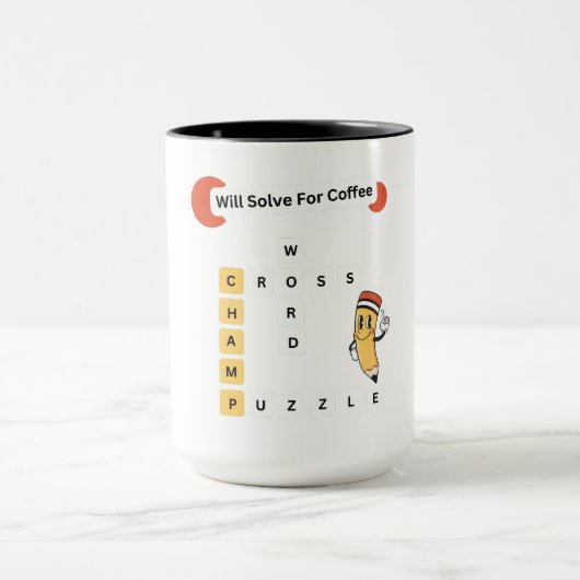 Kruiswoordpuzzel Champ: zal oplossen voor koffie M Mok (Midden)