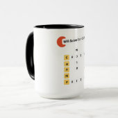 Kruiswoordpuzzel Champ: zal oplossen voor koffie M Mok (Voorkant links)