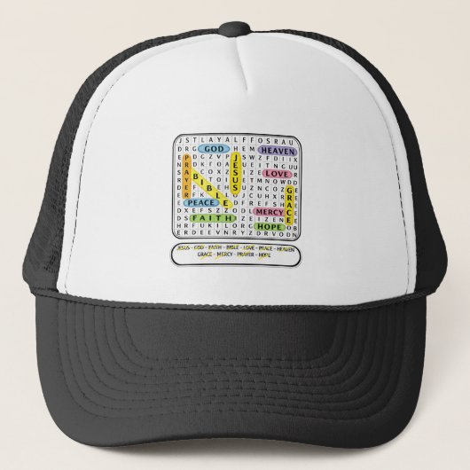 Kruiswoordpuzzel - Christelijk Trucker Pet (Voorkant)
