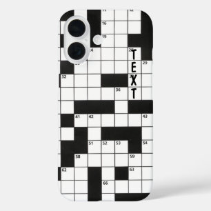 Kruiswoordpuzzel met tekstwoord iPhone 16 hoesje
