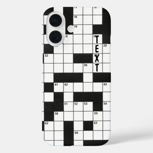 Kruiswoordpuzzel met tekstwoord Case-Mate iPhone case (Achterkant)