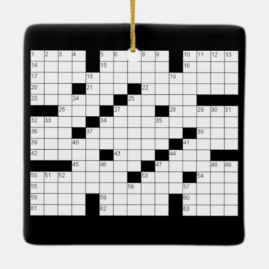 Kruiswoordpuzzel Ornament (Achterkant)