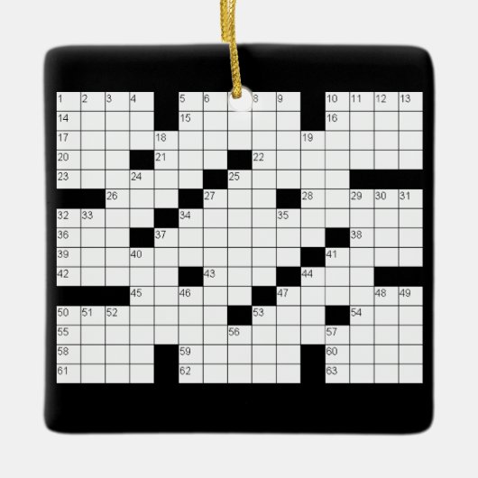 Kruiswoordpuzzel Ornament (Voorkant)