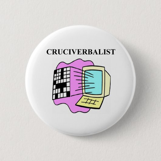kruiswoordpuzzel ronde button 5,7 cm (Voorkant)