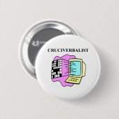 kruiswoordpuzzel ronde button 5,7 cm (Voorkant /achterkant)