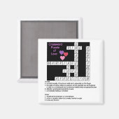 Kruiswoordpuzzel van Love Magnet (Voorkant / Achterkant)