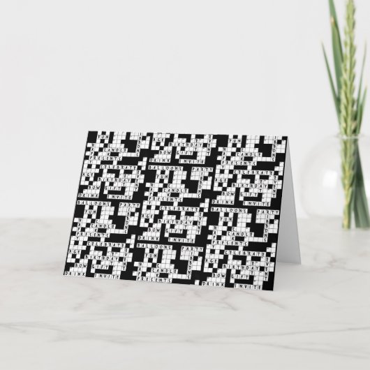 kruiswoordpuzzel verjaardag kaart (Voorkant)