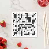Kruiswoordpuzzel voor verjaardagsfeestje servetten (Insitu)
