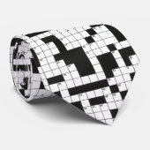 kruiswoordpuzzelpatroon stropdas (Opgerold)