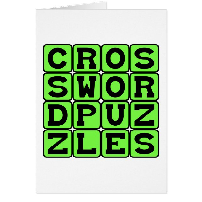 Kruiswoordpuzzels, woordpuzzels (Voorkant)