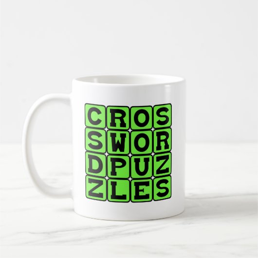 Kruiswoordpuzzels, woordpuzzels koffiemok (Links)