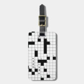 kruiswoordraster bagagelabel (Voorkant verticaal)