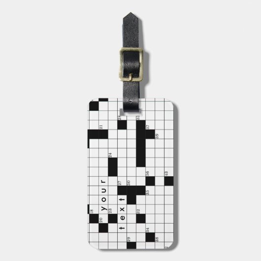 kruiswoordraster bagagelabel (Voorkant verticaal)