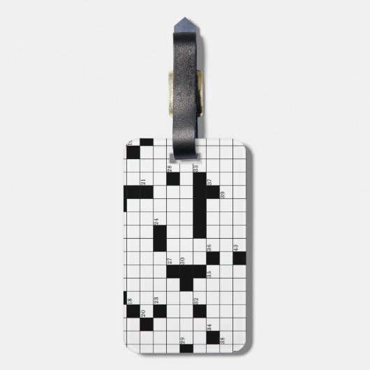 kruiswoordraster bagagelabel (Achterkant verticaal)