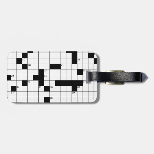 kruiswoordraster bagagelabel (Achterkant horizontaal)