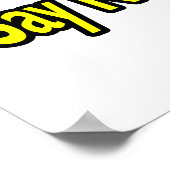 Kruiszonnebrillen houden kalm en zeggen nee tegen  poster (Hoek)