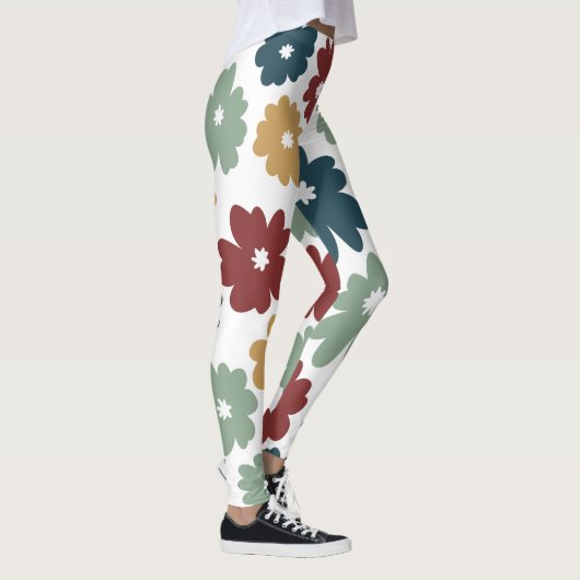  kruit met een paardenbloem en marineschool op wit leggings (Rechts)