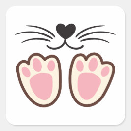 Kruitkattenpoten Vierkante Sticker