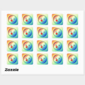 Kruitzijde Vierkante Sticker (Vel)