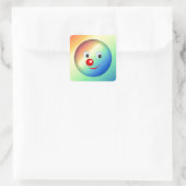 Kruitzijde Vierkante Sticker (Tas)
