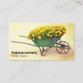  kruiwagen bloemen QR Code Aangepaste foto Visitekaartje (Voorkant)