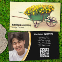  kruiwagen bloemen QR Code Aangepaste foto