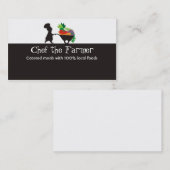 kruiwagen man chef reusachtige groentesector ... visitekaartje (Voorkant / Achterkant)