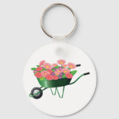 kruiwagen vol met bloemen Sleutelhanger (Achterkant)