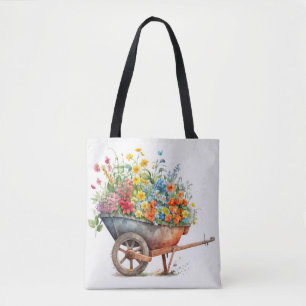 Kruiwagen Vol Verse Bloemen Tote Bag