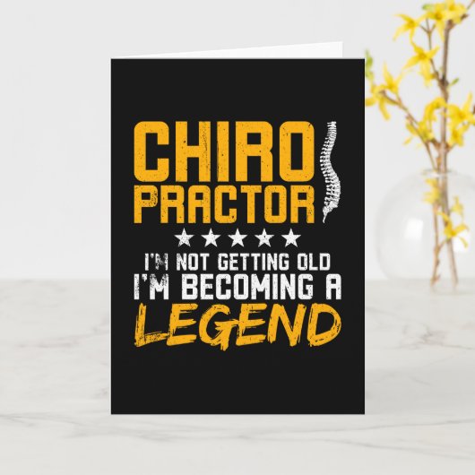 Krukzeltende grap chiropracticus legende kaart (Gele Bloem)