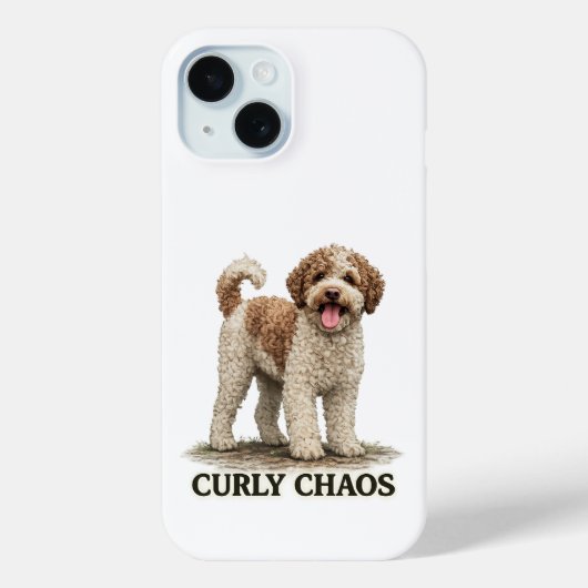 Krul Chaos Lagotto Romagnolo Case-Mate iPhone Case (Achterkant)
