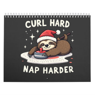 Krul Harde Slaap Harder Curling Sport Luiaard Kers Kalender