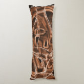 Krulbanden, bruine snit met reliëf en overlappinge lichaamskussen (Achterkant (Verticaal))