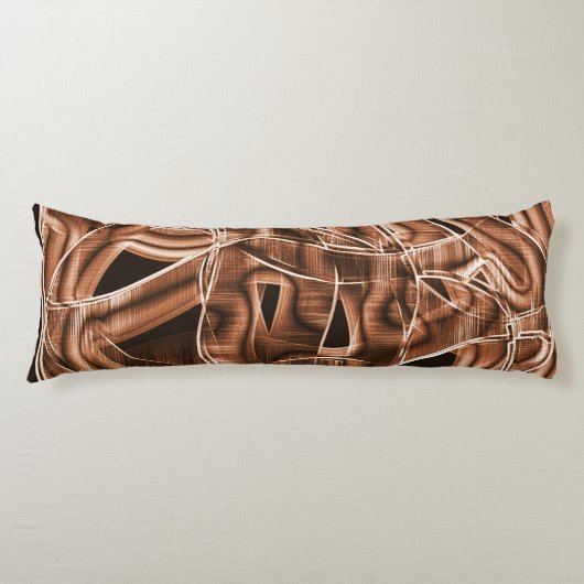 Krulbanden, bruine snit met reliëf en overlappinge lichaamskussen (Voorkant)