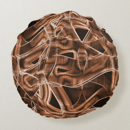 Krulbanden, bruine snit met reliëf en overlappinge rond kussen