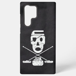 Krulende Schedel & Bezem Jolly Roger Samsung Galaxy Hoesje