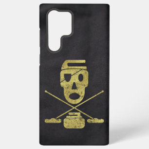 Krulende Schedel & Bezem Jolly Roger Samsung Galaxy Hoesje