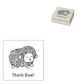 Krulhaar Dank U (Jij) Schaap Rubberstempel (Gestempeld)