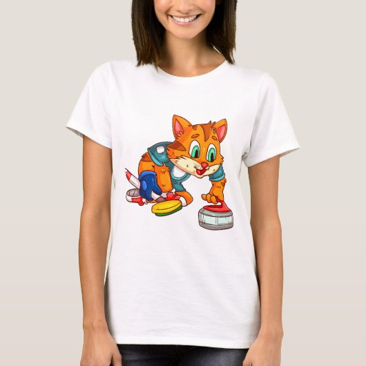 Krulhaar Kat T-shirt (Voorkant)