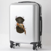 Krulhaar Retriever Autodecal Sticker (Koffer)