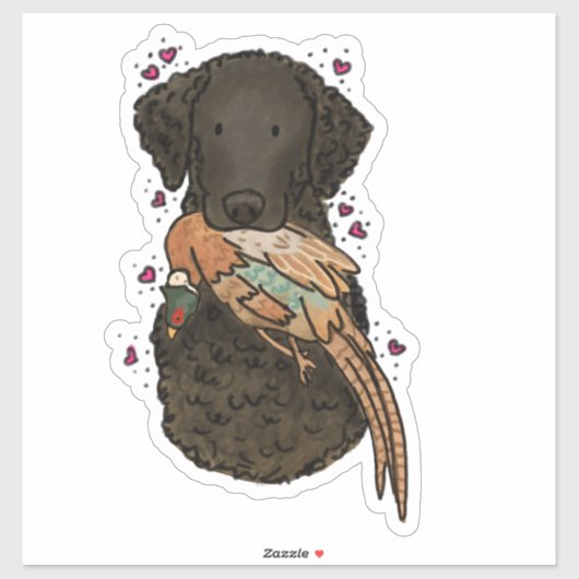 Krulhaar Retriever Autodecal Sticker (Vel)
