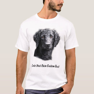 Krulhaar retriever Maak uw eigen aangepaste tekst T-shirt