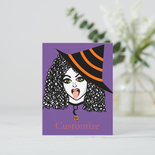 Krulharige heks Thunder_Cove Briefkaart (Staand voorkant)