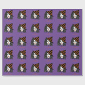 Krulharige heks Thunder_Cove Cadeaupapier (Vlak)