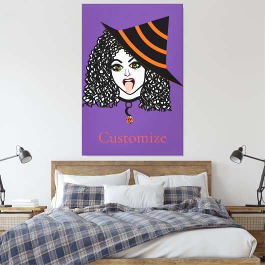 Krulharige heks Thunder_Cove Canvas Afdruk (Insitu (Slaapkamer))