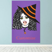 Krulharige heks Thunder_Cove Canvas Afdruk (Insitu (Houten vloer))