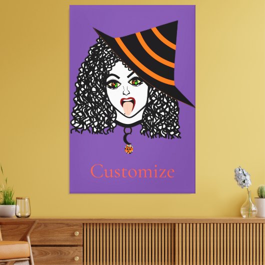 Krulharige heks Thunder_Cove Canvas Afdruk (Insitu (Woonkamer))