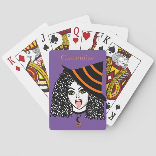 Krulharige heks Thunder_Cove Pokerkaarten (Achterkant)
