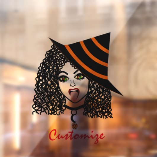 Krulharige heks Thunder_Cove Raamsticker (Vel 2)